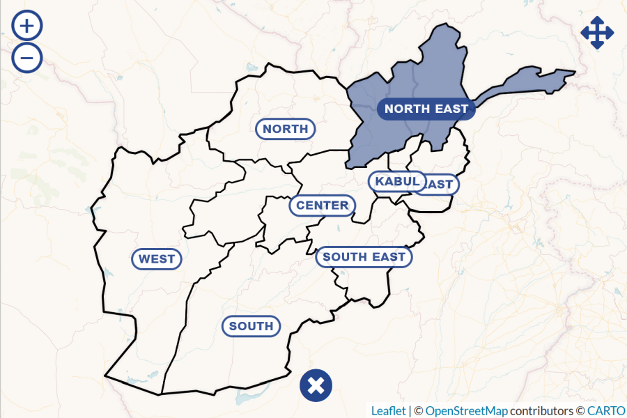 Map for FES Afghanistan
